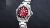 Tag Heuer Aquaracer Professional 200 Automatic Red Dial Silver Steel Strap Watch for Men - WBP2114.BA0627 Authentic Buy Shop Now