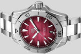 Tag Heuer Aquaracer Professional 200 Automatic Red Dial Silver Steel Strap Watch for Men - WBP2114.BA0627 Authentic Buy Shop Now