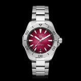 Tag Heuer Aquaracer Professional 200 Automatic Red Dial Silver Steel Strap Watch for Men - WBP2114.BA0627 Authentic Buy Shop Now