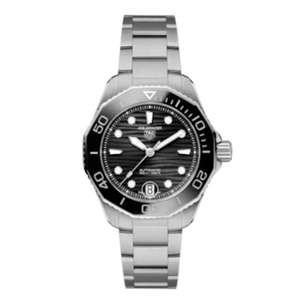 Tag Heuer Aquaracer Professional 300 Automatic Black Dial Silver Steel Strap Watch for Women - WBP231D.BA0626 Authentic Buy Shop Now