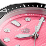 Tag Heuer Aquaracer Professional 300 Automatic Diamonds Pink Dial Silver Steel Strap Watch for Women - WBP231J.BA0618 Authentic Buy Shop Now