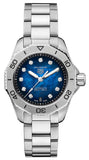 Tag Heuer Aquaracer Professional 200 Automatic Diamond Blue Dial Silver Steel Strap Watch for Women - WBP2411.BA0622 Authentic Buy Shop Now