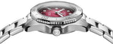 Tag Heuer Aquaracer Professional 200 Automatic Diamond Ruby Red Dial Silver Steel Strap Watch for Women - WBP2414.BA0622 Authentic Buy Shop Now