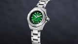 Tag Heuer Aquaracer Professional 200 Automatic Diamond Green Dial Silver Steel Strap Watch for Women - WBP2415.BA0622 Authentic Buy Shop Now