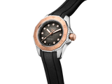 Tag Heuer Aquaracer Professional 200 Automatic Diamonds Black Dial Black Rubber Strap Watch for Women - WBP2451.FT6200 Authentic Buy Shop Now