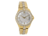Bulova Crystal Collection Silver Crystal Dial Gold Steel Strap Watch for Women - 98L228 Authentic Buy Shop Now