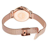 Emporio Armani Gianni T Bar Silver Dial Rose Gold Mesh Bracelet Watch For Women - AR1956 Authentic Buy Shop Now