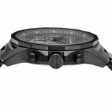 Armani Exchange Chronograph Black Dial Black Steel Strap Watch For Men - AX7140 Authentic Buy Shop Now