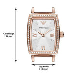 Emporio Armani Gianni T Bar Quartz Crystals White Dial Rose Gold Steel Strap Watch For Women - AR11406 Authentic Buy Shop Now