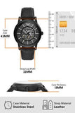 Emporio Armani Meccanico Automatic Skeleton Dial Black Leather Strap Watch For Men - AR60008 Authentic Buy Shop Now
