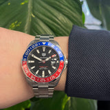 Tag Heuer Aquaracer GMT Caliber 7 Pepsi Black Dial Silver Steel Strap Watch for Men - WAY201F.BA0927 Authentic Buy Shop Now