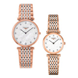 Longines La Grande Classique De Longines Diamonds Mother of Pearl Dial Two Tone Mesh Bracelet Watch for Women - L4.209.1.97.7 Authentic Buy Shop Now