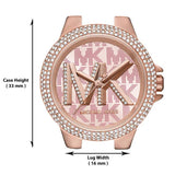 Michael Kors Camille Three Hand Rose Gold Dial Rose Gold Steel Strap Watch For Women - MK7197 Authentic Buy Shop Now