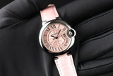 Cartier Ballon Blue De Cartier Pink Dial Pink Leather Strap Watch for Women - WSBB0031 Authentic Buy Shop Now