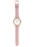 Michael Kors Layton Three-Hand White Dial Pink Leather Strap Watch for Women - MK2909 Authentic Buy Shop Now