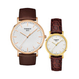 Tissot Everytime Desire Small White Dial Maroon Leather Strap Watch For Women - T109.210.36.031.00 Authentic Buy Shop Now