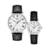 Tissot Everytime Medium White Dial Black Leather Strap Watch For Men - T109.410.16.033.01 Authentic Buy Shop Now