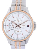Tommy Hilfiger Shawn Quartz White Dial Two Tone Steel Strap Watch for Men - 1791617 Authentic Buy Shop Now