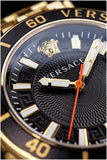 Versace Greca Sport Quartz Black Dial Gold Steel Strap Watch for Men - VEZ300721 Authentic Buy Shop Now