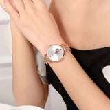 Emporio Armani Gianni T-Bar Silver Dial Rose Gold Steel Strap Watch For Women - AR60023 Authentic Buy Shop Now