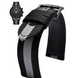 Emporio Armani Luigi Chronograph Quartz Black Dial Two Tone Nylon Strap Watch For Men - AR1948 Authentic Buy Shop Now