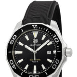 Tag Heuer Aquaracer Quartz Black Dial Black Rubber Strap Watch for Men - WAY101A.FT6141 Authentic Buy Shop Now
