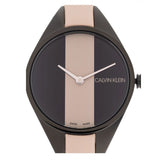 Calvin Klein Rebel Cream Black Dial Cream Leather Strap Watch for Women - K8P237X1 Authentic Buy Shop Now