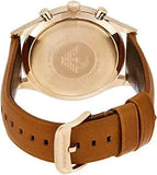 Emporio Armani Quartz Silver Dial Brown Leather Strap Watch For Men - AR11043 Authentic Buy Shop Now