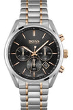 Hugo Boss Champion Chronograph Black Dial Two Tone Steel Strap Watch for Men - 1513819 Authentic Buy Shop Now