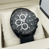 Tag Heuer Formula 1 Automatic Chronograph Black Dial Black Leather Strap Watch for Men - CAZ2011.FT8024 Authentic Buy Shop Now