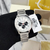 Michael Kors Sullivan Quartz White Dial Silver Steel Strap Watch For Men - MK8968 Authentic Buy Shop Now
