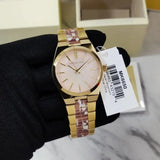 Michael Kors Channing Quartz Mother of Pearl Pink Dial Two Tone Steel Strap Watch For Women - MK6650 Authentic Buy Shop Now