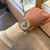 Michael Kors Whitney Chronograph Crystals Silver Dial Silver Steel Strap Watch For Women - MK6728 Authentic Buy Shop Now