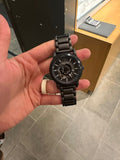 Emporio Armani Meccanico Automatic Black Dial Black Steel Strap Watch For Men - AR60010 Authentic Buy Shop Now