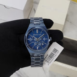 Michael Kors Lennox Chronograph Blue Dial Blue Steel Strap Watch For Women - MK9147 Authentic Buy Shop Now