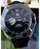 Tag Heuer Aquaracer Calibre 5 Moon Black Dial Black Nylon Strap Watch for Men - WAY201J.FC6370 Authentic Buy Shop Now
