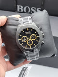 Hugo Boss Ikon Black Dial Black Steel Strap Watch for Men - 1513278 Authentic Buy Shop Now