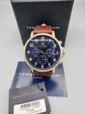 Tommy Hilfiger Daniel Blue Dial Brown Leather Strap Watch for Men - 1710380 Authentic Buy Shop Now