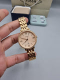 Fossil Jacqueline Rose Gold Dial Rose Gold Steel Strap Watch for Women - ES3632 Authentic Buy Shop Now