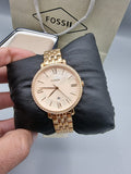 Fossil Jacqueline Rose Gold Dial Rose Gold Steel Strap Watch for Women - ES3632 Authentic Buy Shop Now