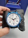 Tommy Hilfiger Jake Multi Function Quartz White Dial Black Leather Strap Watch for Men - 1791235 Authentic Buy Shop Now