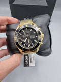 Hugo Boss Ocean Edition Black Dial Two Tone Steel Strap Watch for Men - 1513705 Authentic Buy Shop Now