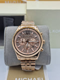 Michael Kors Lexington Rose Gold Dial Rose Gold Stainless Steel Strap Watch for Men - MK8580 Authentic Buy Shop Now
