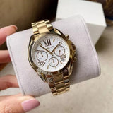 Michael Kors Lexington Quartz Gold Dial Gold Steel Strap Watch For Women - MK6267 Authentic Buy Shop Now