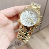 Michael Kors Lexington Quartz Gold Dial Gold Steel Strap Watch For Women - MK6267 Authentic Buy Shop Now