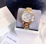 Michael Kors Lexington Quartz Gold Dial Gold Steel Strap Watch For Women - MK6267 Authentic Buy Shop Now