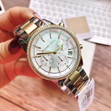 Michael Kors Ritz Gold Dial Two Tone Steel Strap Watch for Women - MK6322 Authentic Buy Shop Now
