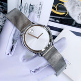 Movado Bold Silver Dial Silver Mesh Bracelet Watch For Men - 3600260 Authentic Buy Shop Now