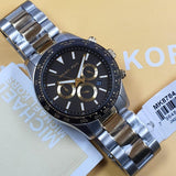 Michael Kors Layton Chronograph Black Dial Two Tone Steel Strap Watch For Men - MK8784 Authentic Buy Shop Now