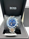 Hugo Boss Santiago Blue Dial Two Tone Steel Strap Watch for Men - 1513937 Authentic Buy Shop Now